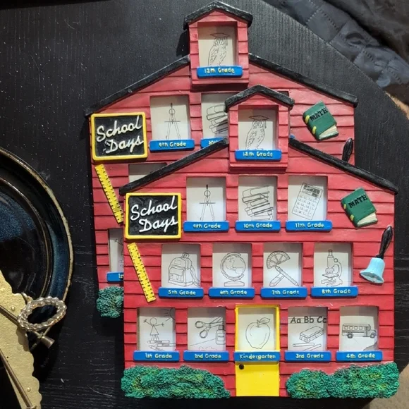 Red School Days Photo Frame - Picture 1 of 2